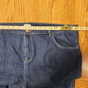 LOGO Blue Denim Jeans Plus Size 22W Tapered Leg